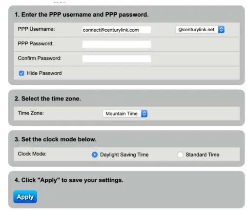 CenturyLink C4500MG MG Multi Dwelling Unit Gateway - Manual connection 2