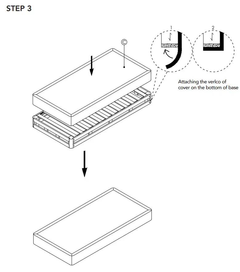 CLASSIC BRANDS 124001-5030 8 Inch Wood Regular Profile Foundation Instruction Manual - Assembly Instructions 3