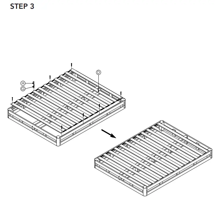 CLASSIC BRANDS 124001-5030 8 Inch Wood Regular Profile Foundation Instruction Manual - Assembly Instructions