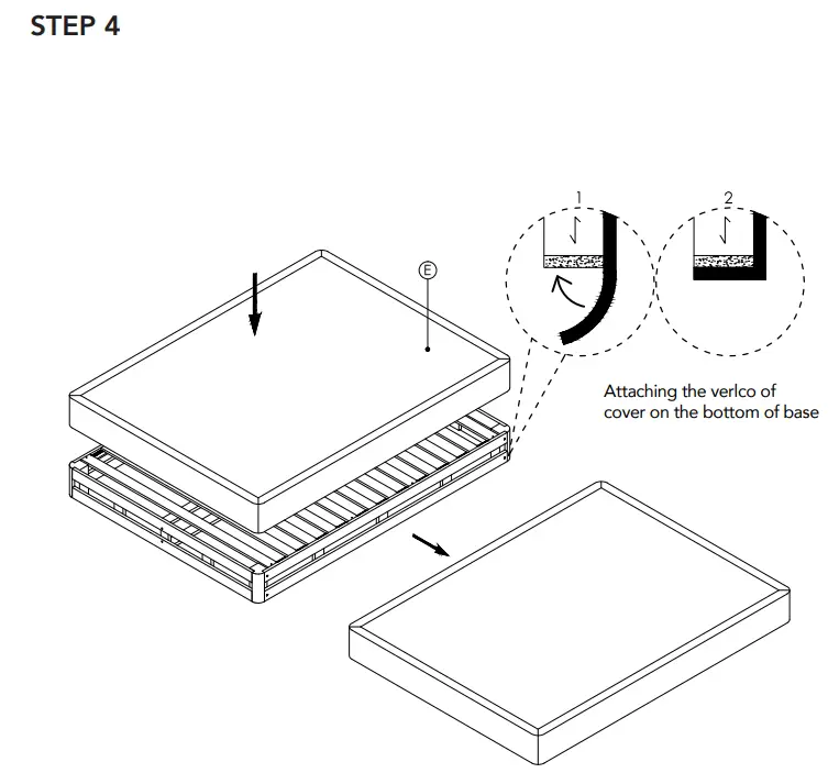 CLASSIC BRANDS 124001-5030 8 Inch Wood Regular Profile Foundation Instruction Manual - Assembly Instructions