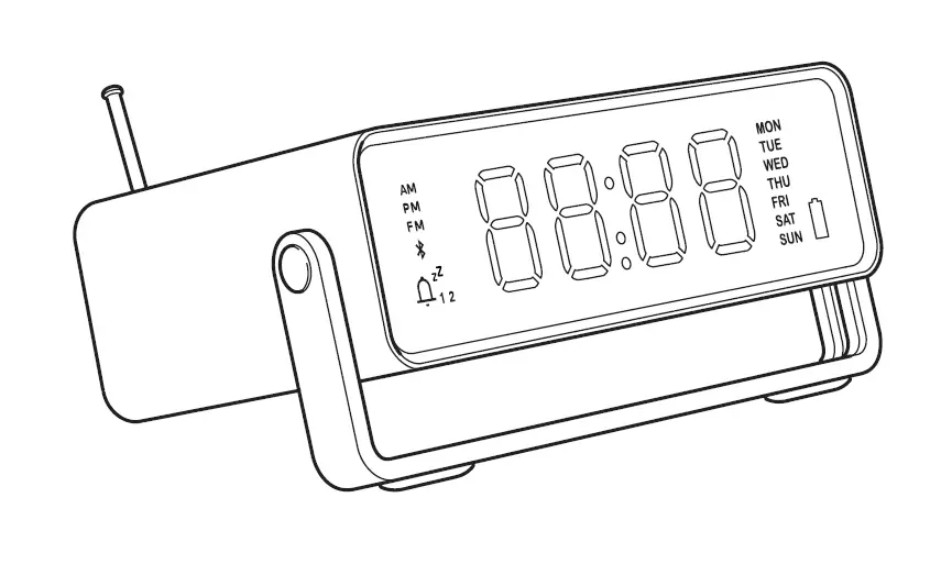 Ikea E1802 Dandimpen Alarm Clock Radio/bluetooth Speaker Instruction Manual