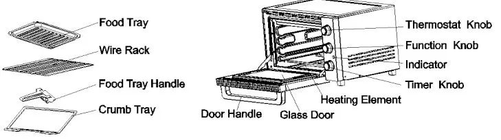 H-Koenig-IM FO30-Electric-Compact Multifunction-Mini-Oven-1