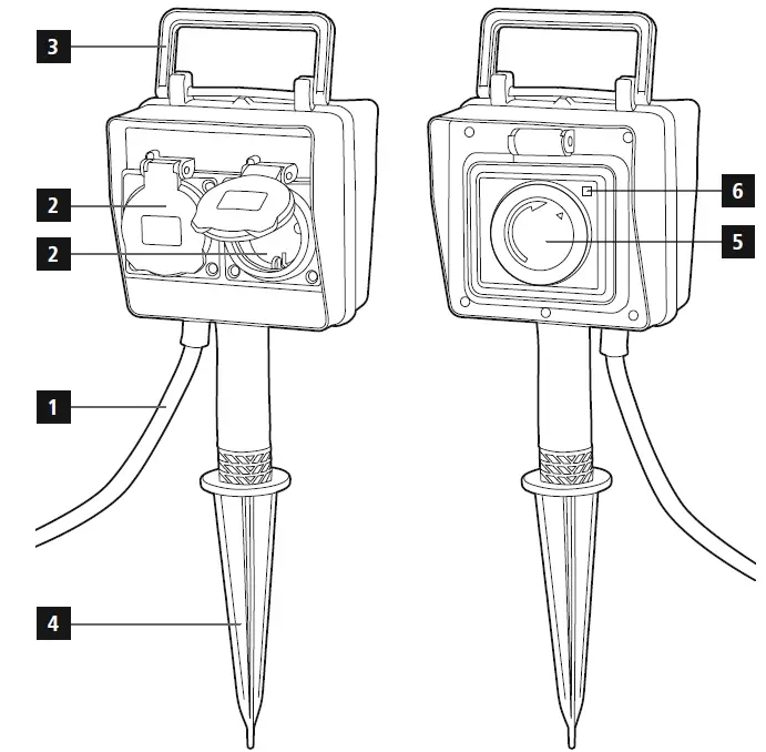 hama 00223305 Garden Socket with Timer-1