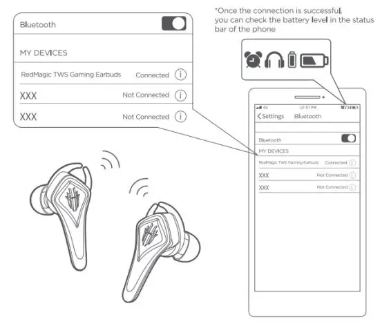 RED MAGIC BH4004 Gaming Earbuds - Biuetooth