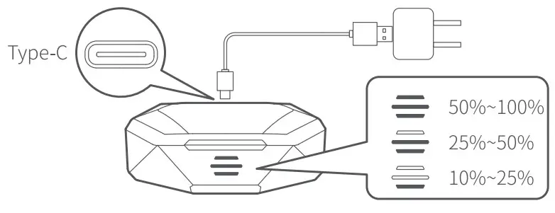 RED MAGIC BH4004 Gaming Earbuds - Charging box