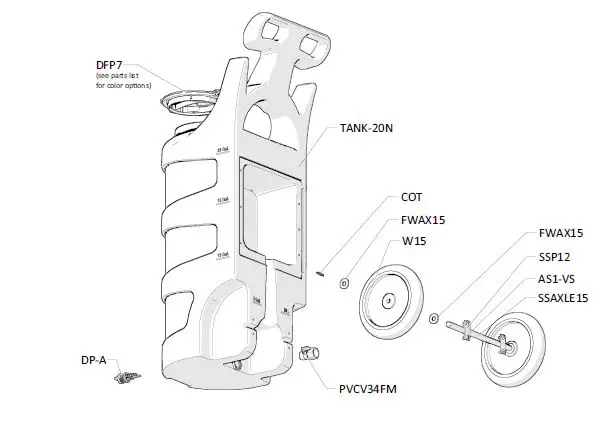 FOAMit FI-20NK 20 Gallon Air Operated Portable Foam Equipment FIG 1