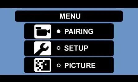 RESPONSE Long Range Reversing Camera KIt - menu