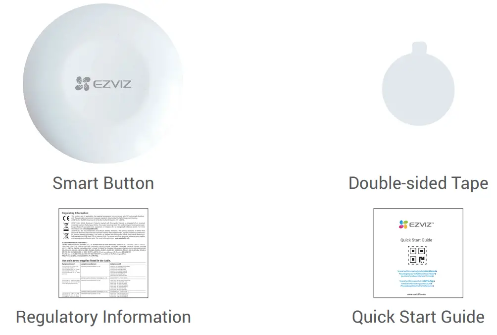 EZVIZ CST3C Smart Button - Package Contents