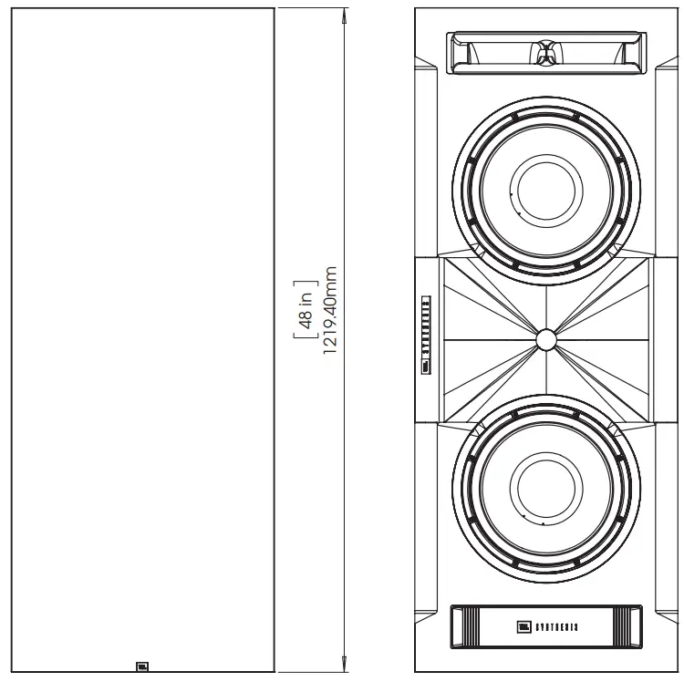 JBL SCL 1 2 way Dual 12 inch (300mm) Custom LCR Loudspeaker - fig1