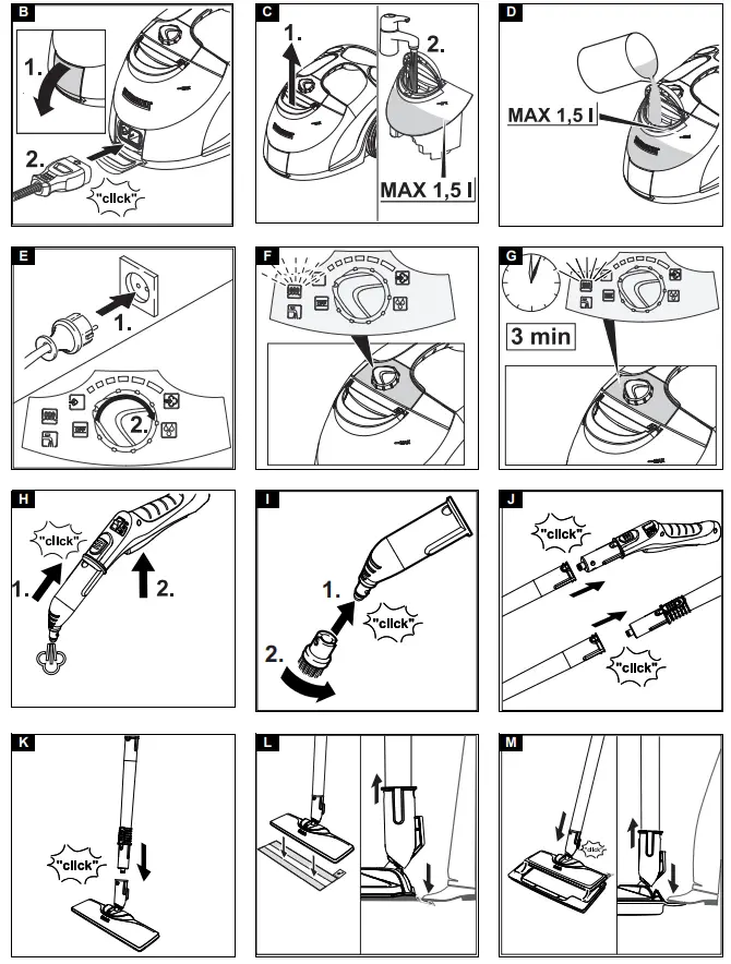 KARCHER SC 5 EasyFix Steam Cleaner Rechargeable Water Tank-FIG2