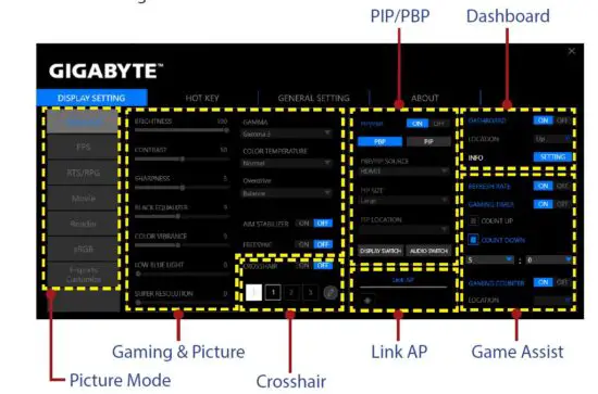 GIGABYTE G24F 23.8inch IPS 165hz HDR10 Gaming Monitor 11