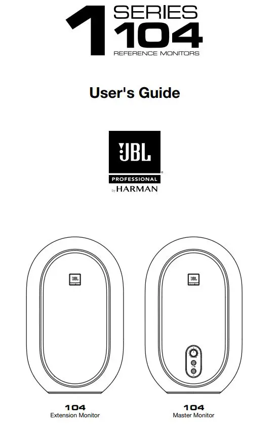 JBL Extension Monitor Master Monitor Subwoofers User Guide