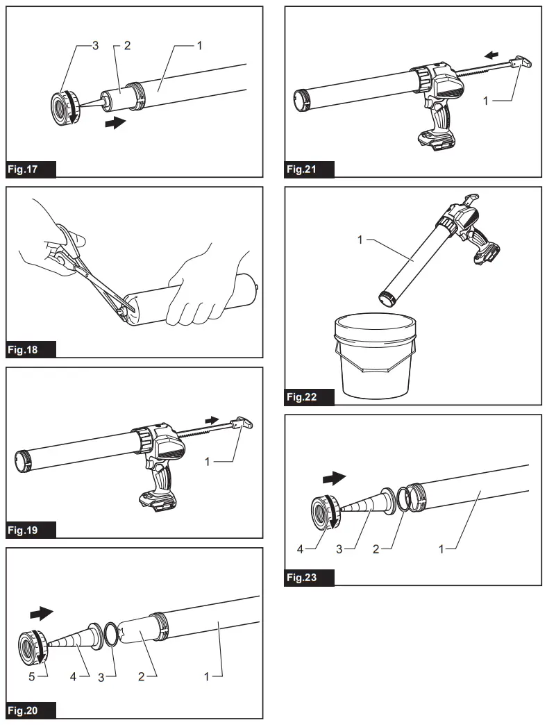 makita DCG140 Cordless Caulking Gun - Fig 4