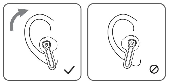 SOUNDPEATS Air3 Deluxe Half In Ear True Delicate Wireless Earbuds - Wearing