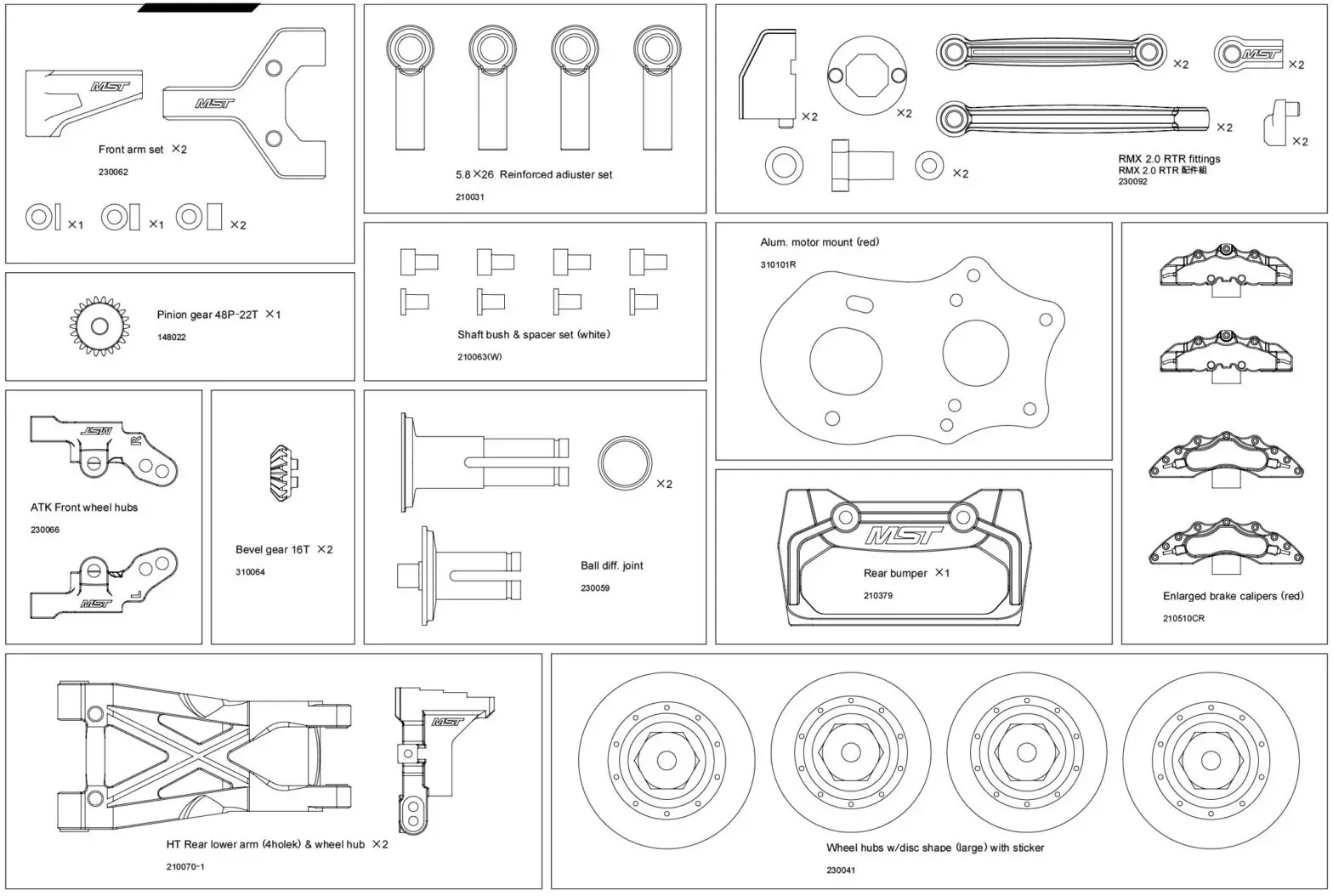 MST RMX 2 0 1 10 2WD Brushless RTR Drift Car - Parts 2