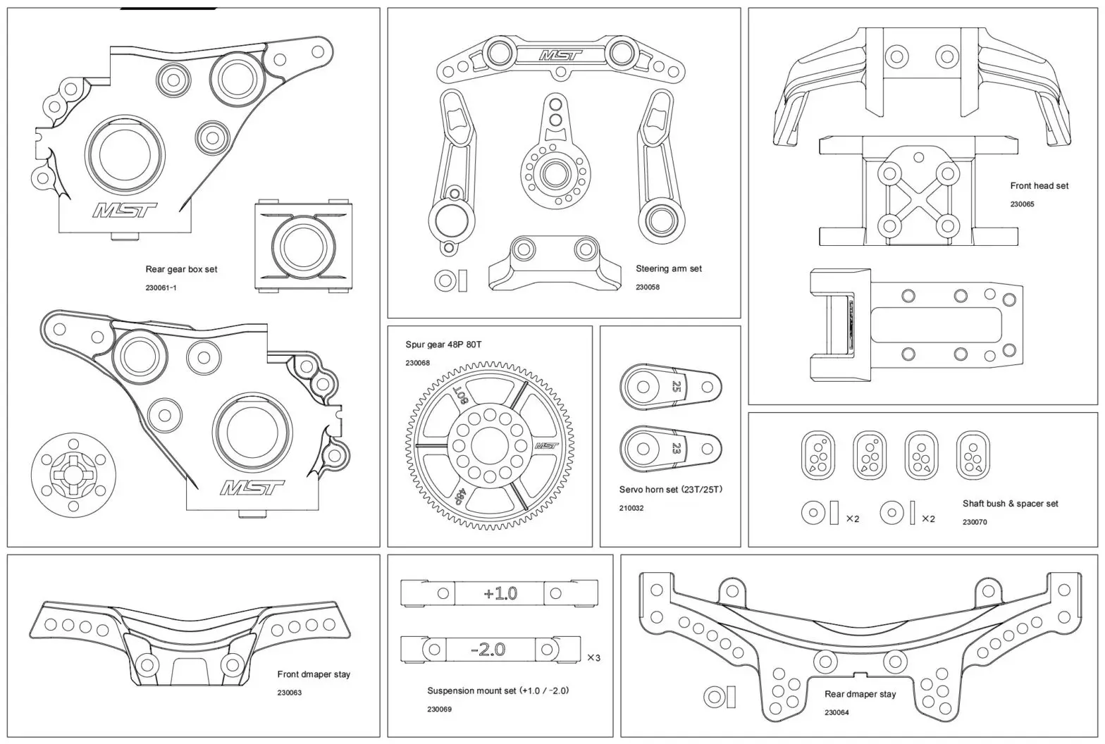 MST RMX 2 0 1 10 2WD Brushless RTR Drift Car - Parts 3