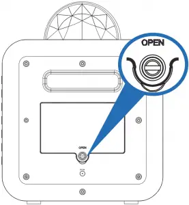 SINGSATION Star Burst All-In-One Party System Step 2 Power the speaker - 2a