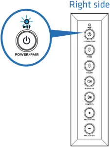 SINGSATION Star Burst All-In-One Party System Step 3 Turn on