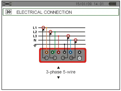 UNI T UT285C Power Quality Analyzer - Connection