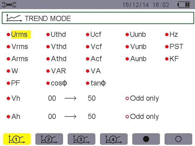 UNI T UT285C Power Quality Analyzer - Voltage ratios 4