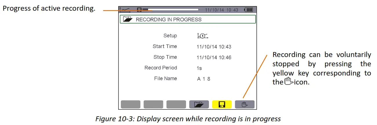 UNI T UT285C Power Quality Analyzer while recording