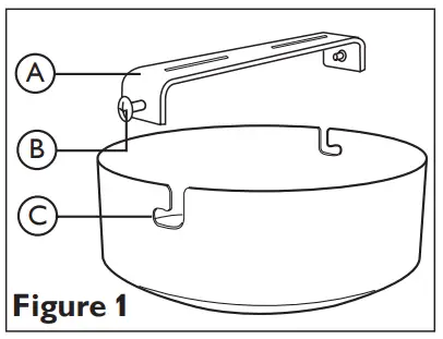 John Lewis Ovals Semi Flush Light - fixing bracket