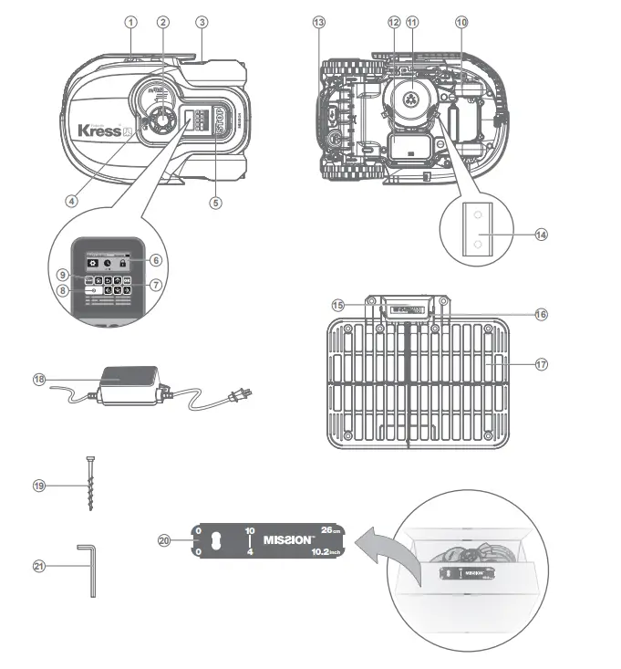 Kress KR120E Lawn Mower fig 1