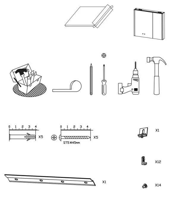 sycamoreLED-SY9046DOUBLE -Tunable-LED-Bathroom-Mirror-Cabinet-with-Demister-FIG-1
