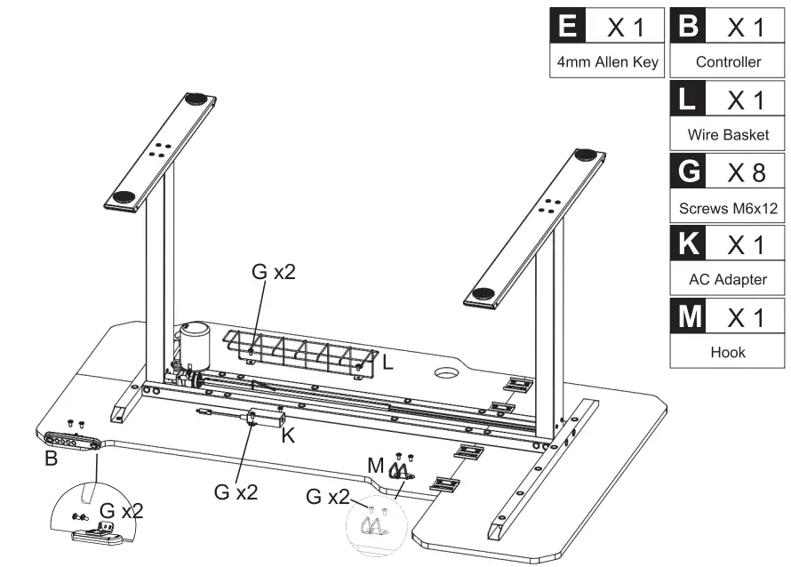 BILBIL L59 Electric Height Adjustable Standing Desk - fig 11