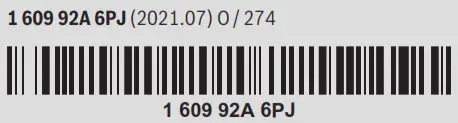 BOSCH Professional Akku Winkelschleifer GWS 12V 76 - BAR Code