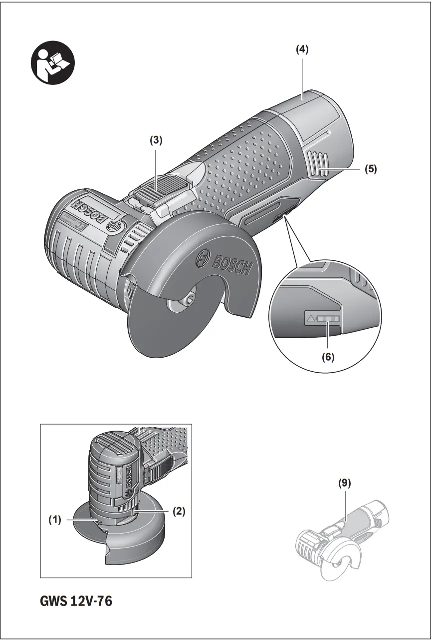 BOSCH Professional Akku Winkelschleifer GWS 12V 76 - FIG 1