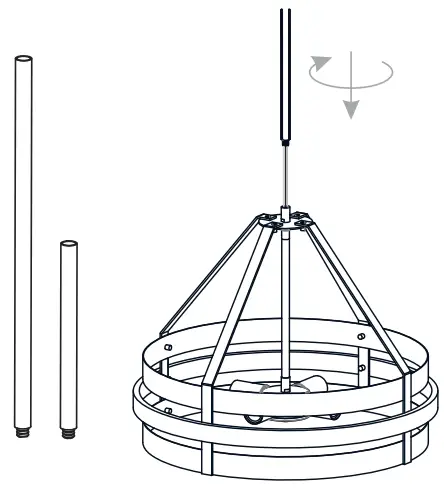 QUOIZEL GDN2820BN 20 Inch Gadsen 4 Light Brushed Nickel Pendant Ceiling Light - FIG 8