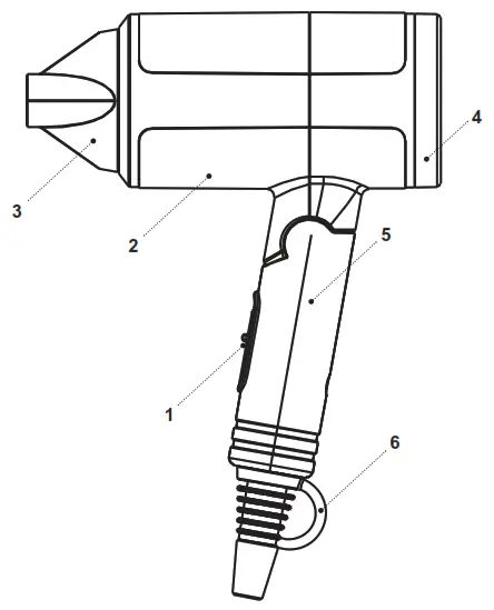 BRAYER BR3040RD Hair Dryer - 1
