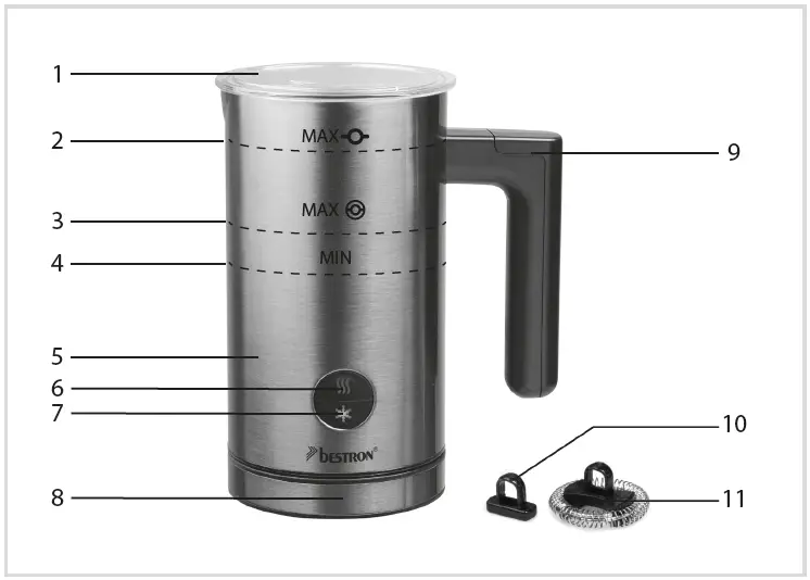 bESTRON-AMK800STE-Milk-Frother-FIG-1