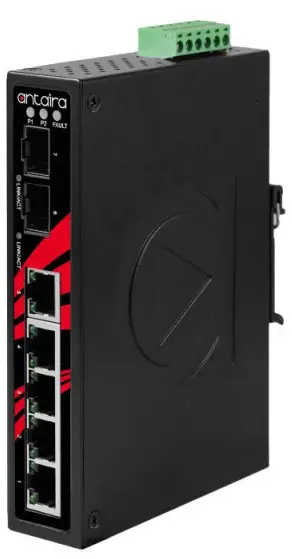 antaira LNX-0702C-SFP Series 7-port Industrial Unmanaged Ethernet Switch-fig1
