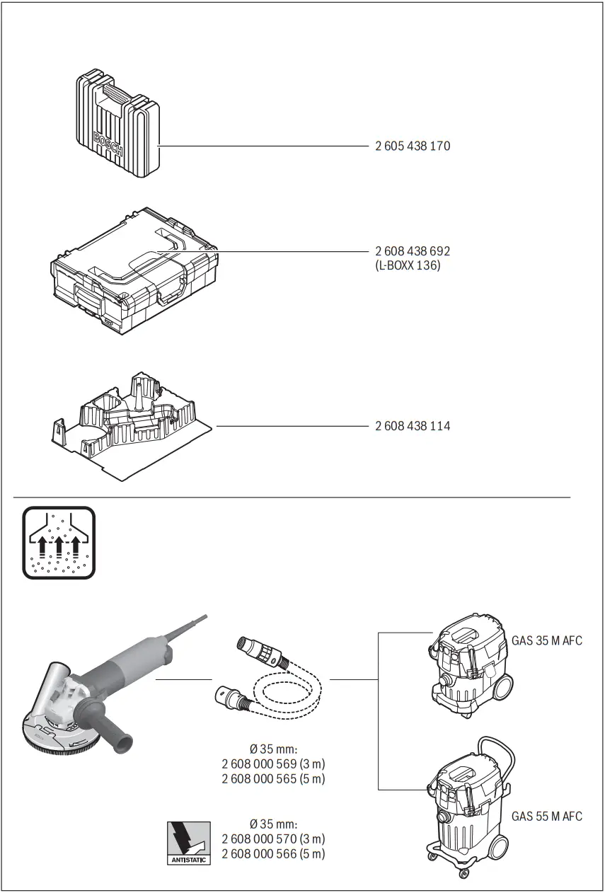 BOSCH GWS 14-125 Angle Grinder table 2