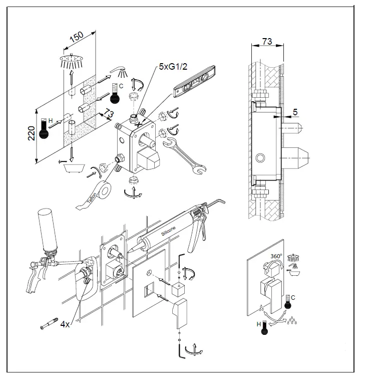 armatura M2719-990-00160 Basin Mixer fig (2)