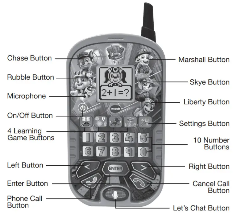 vtech PAW Patrol The Movie Learning Phone -overview