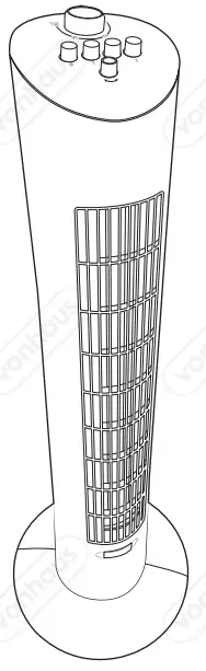 VonHaus 2300398 31 Inch Tower Fan
