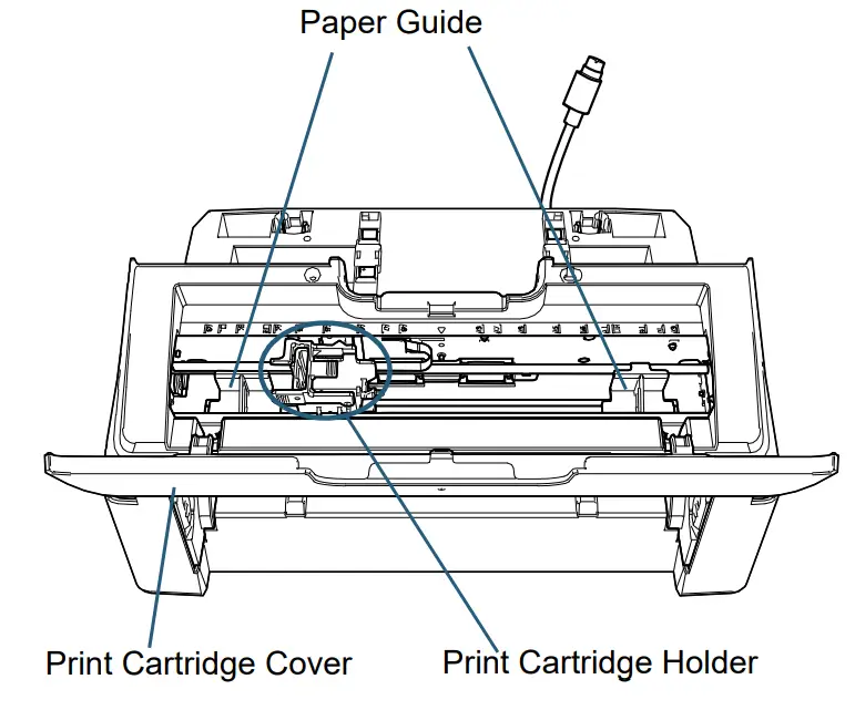 Fujitsu fi 760PRB Imprinter - Inside