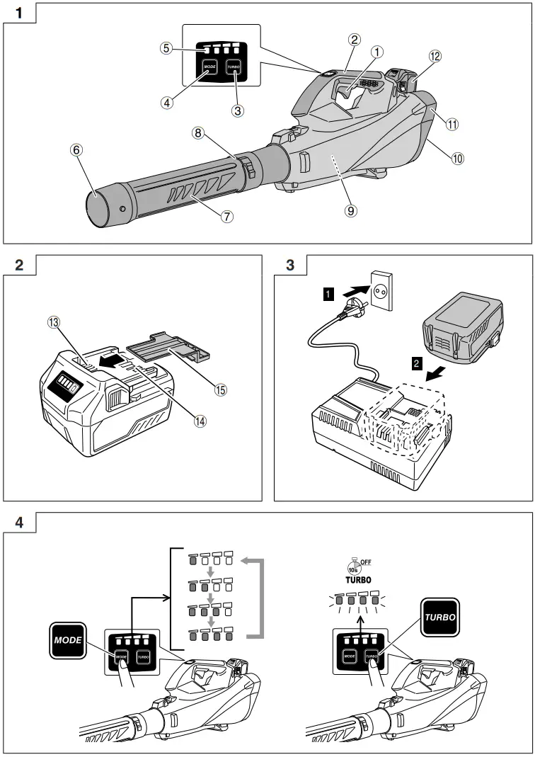 HiKOKI RB 36DA 36V Cordless Blower - 1