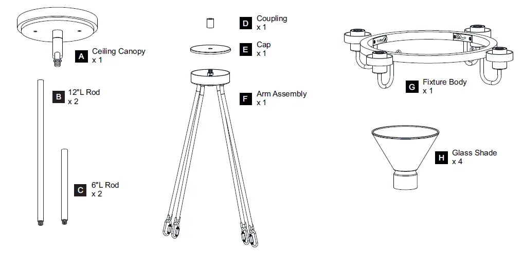 QUOIZEL-MGD5025EK-Marigold 4-Light-Earth-Black-Chandelier-FIG- (2)