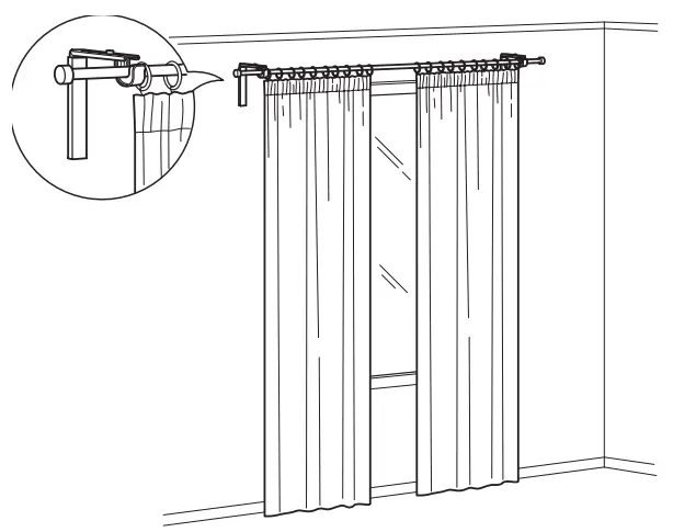 IKEA Betydlig Wall Celling Braket --single window