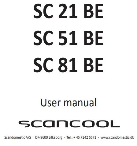 SCANCOOL SC 51 BE 1 Door Beverage Cooler User Manual