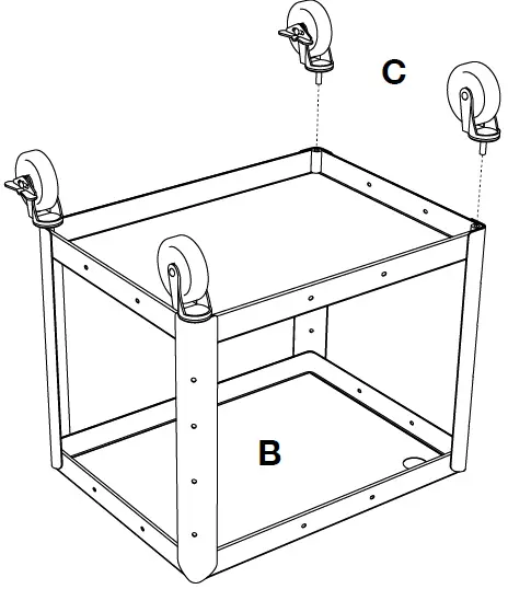 LUXOR-AVJ42-Adjustable-Height-Metal-Cart-fig- (3)