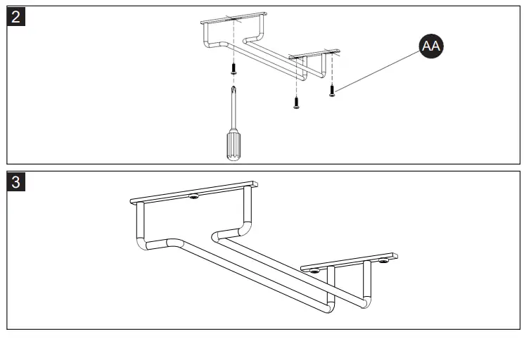 Style Selections 45904CHLLG 4 51 in W x 1 61 in H 1 Tier Under shelf Metal Stemware Holder - Fig 1