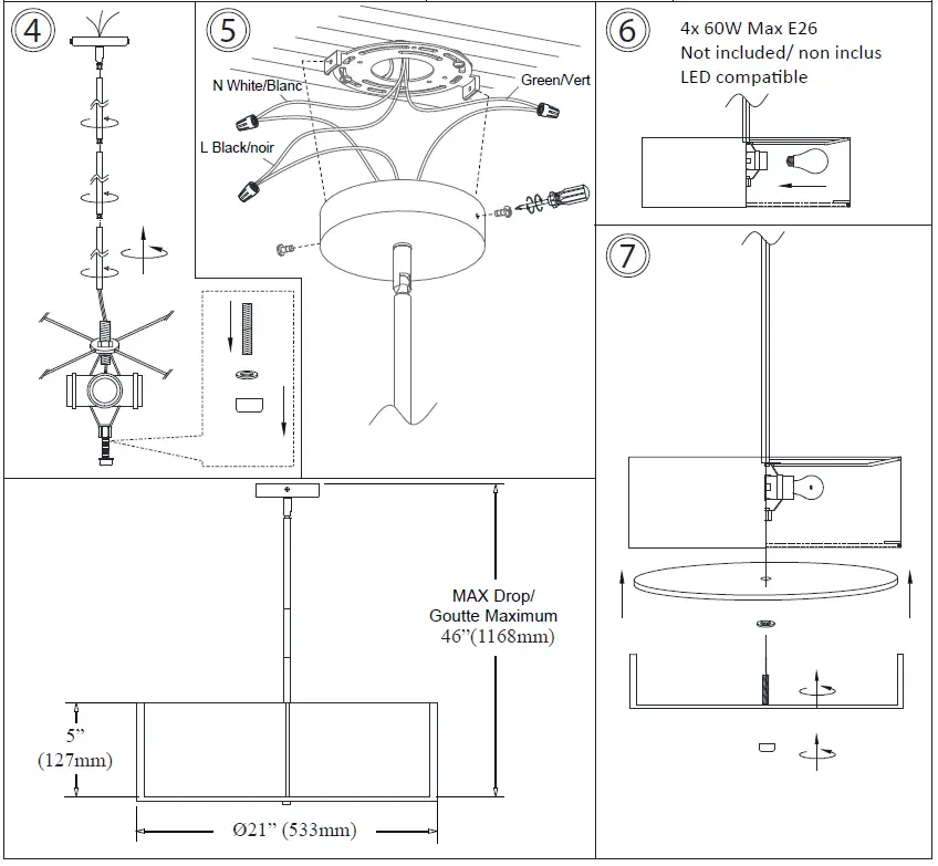 Dainolite-PST-214P-Preston-4-Light-Grey-Modern-Contemporary-Drum-Pendant-Light- (3)