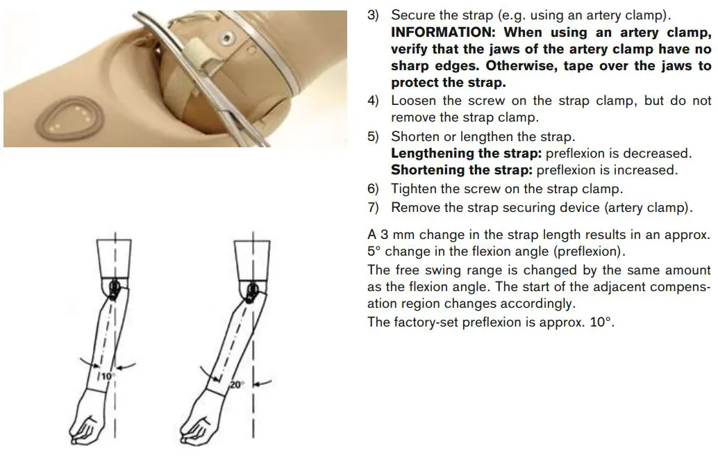 ottobock AxonArm Ergo 12K501 Instruction Manual - Release of lock when arm horizontal or raised vertically