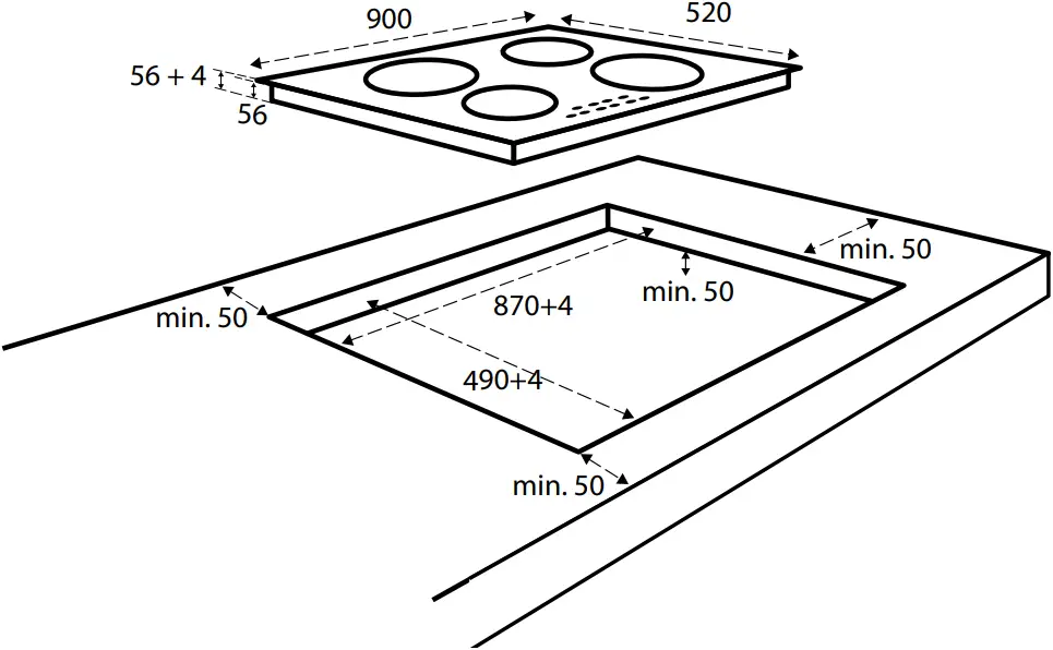 IKI9035MAT - OVERALL DIMENSIONS