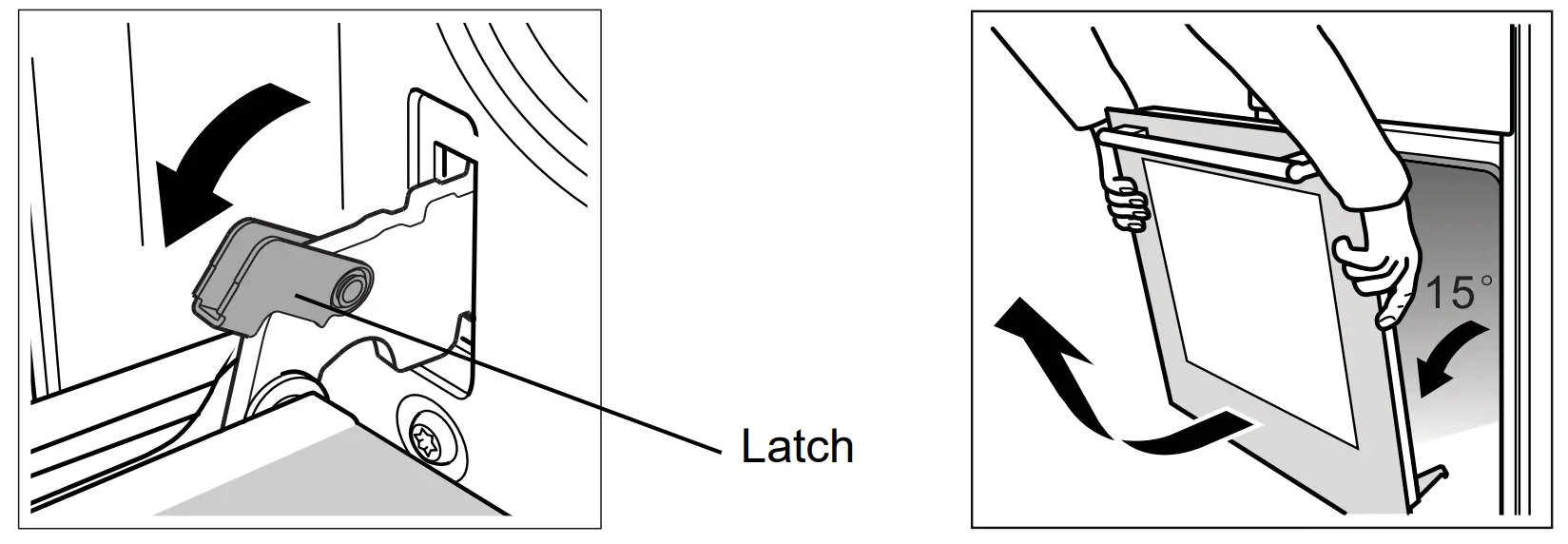 Removing the door for easier cleaning